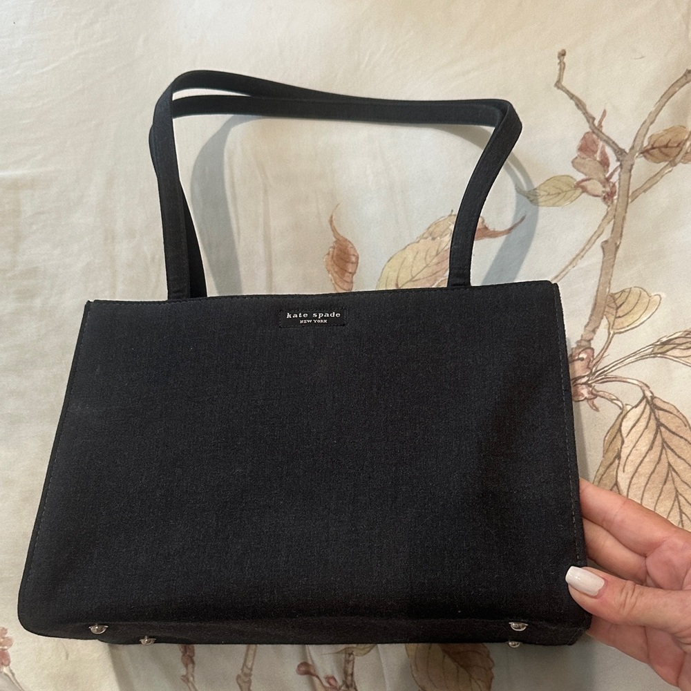 Kate Spade Vintage Charcoal Gray Fabric HandBag